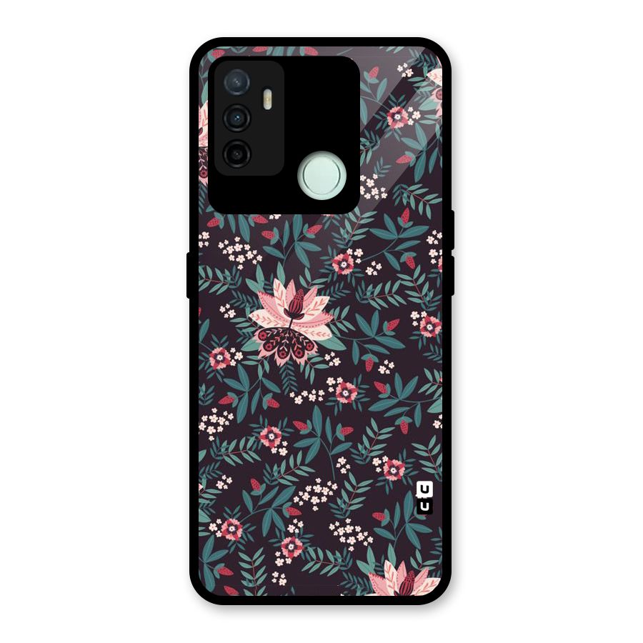 Very Leafy Pattern Glass Back Case for Oppo A53