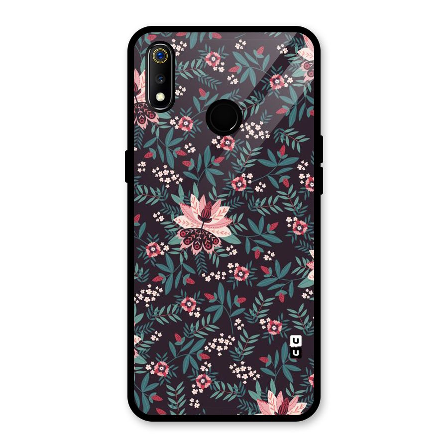Very Leafy Pattern Glass Back Case for Realme 3