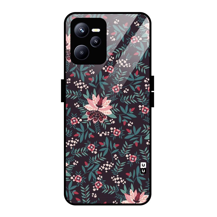 Very Leafy Pattern Glass Back Case for Realme C35