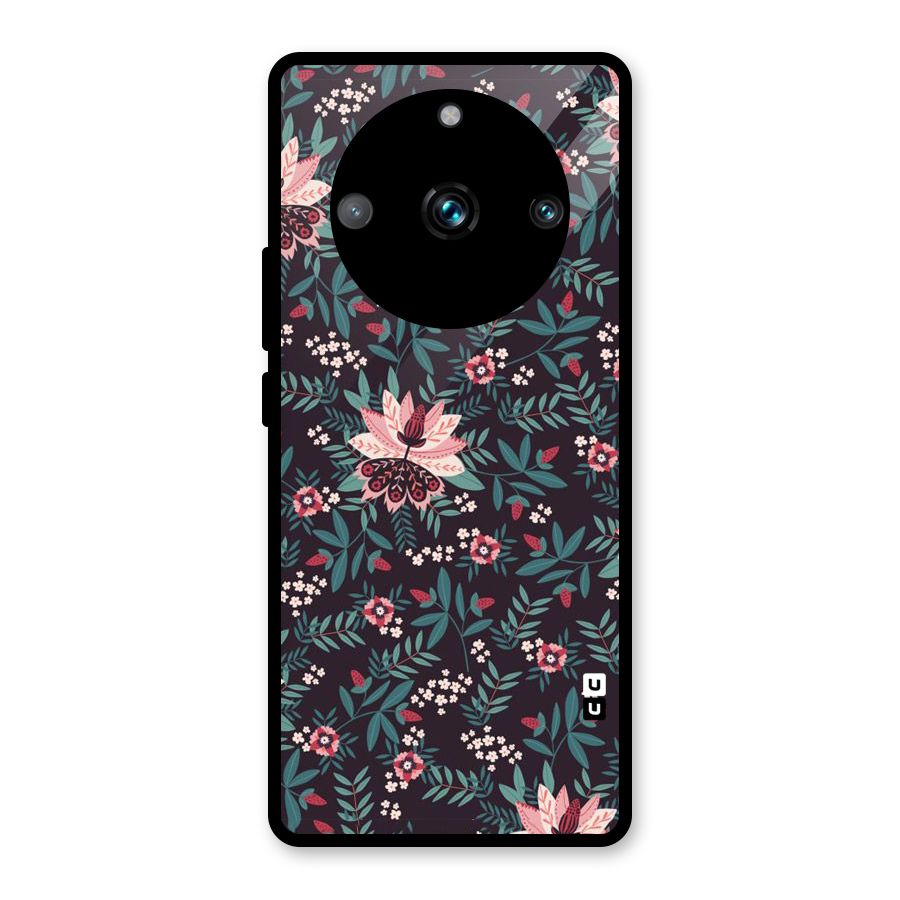 Very Leafy Pattern Glass Back Case for Realme Narzo 60 Pro