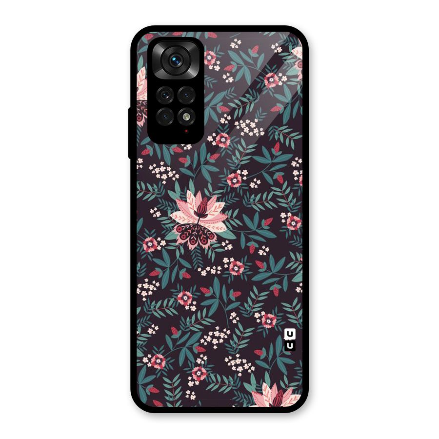 Very Leafy Pattern Glass Back Case for Redmi Note 11S