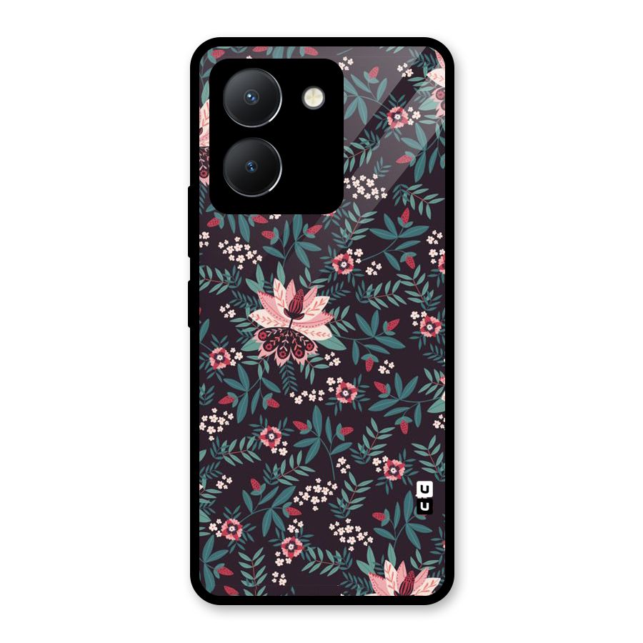 Very Leafy Pattern Glass Back Case for Vivo Y36