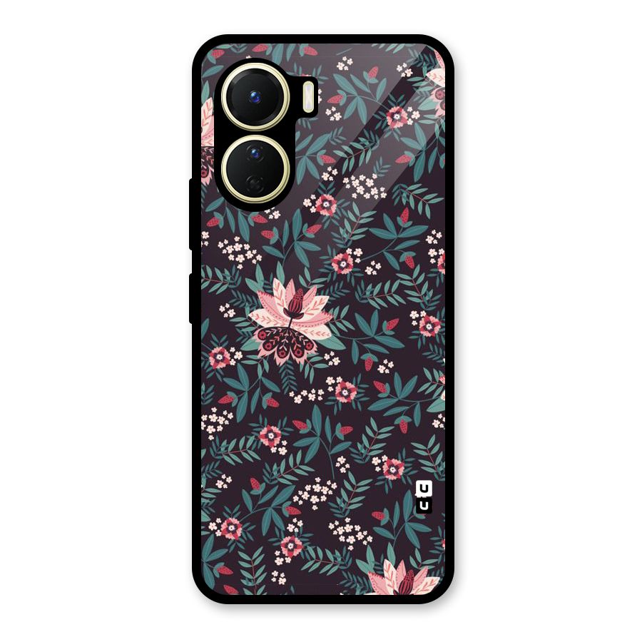 Very Leafy Pattern Glass Back Case for Vivo Y56