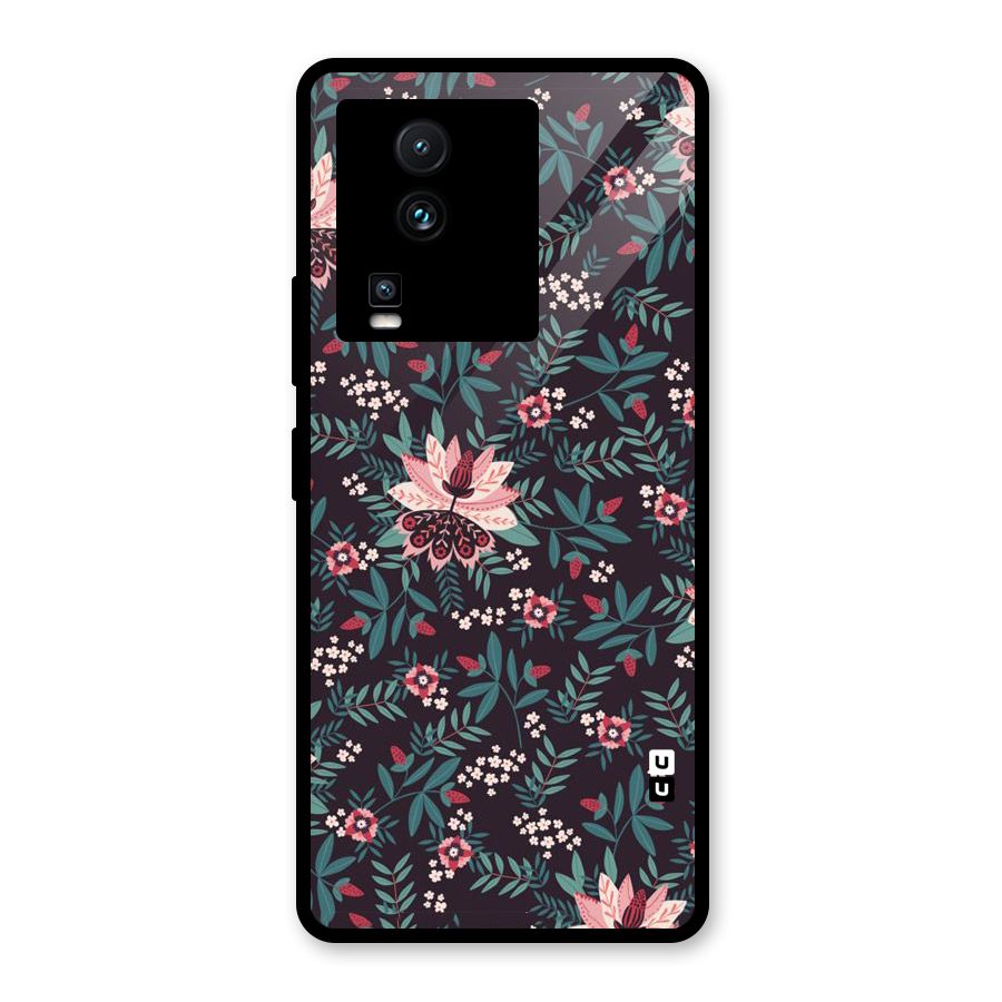 Very Leafy Pattern Glass Back Case for Vivo iQOO Neo 7 Pro