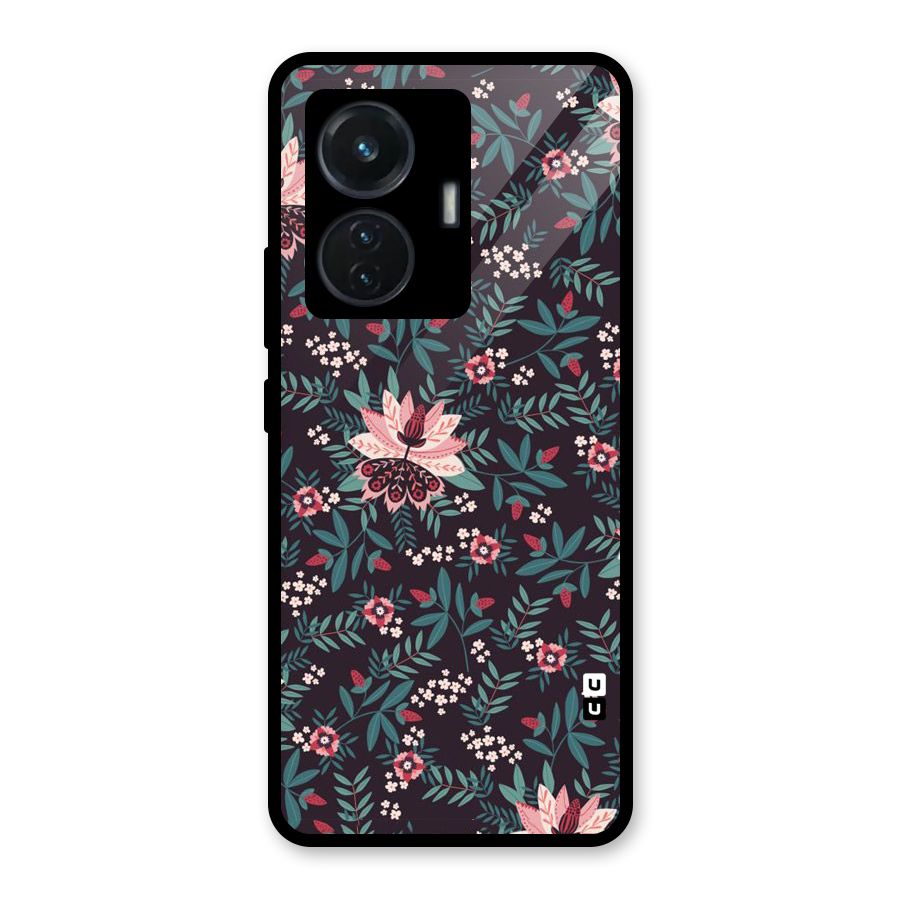 Very Leafy Pattern Glass Back Case for iQOO Z6 44W