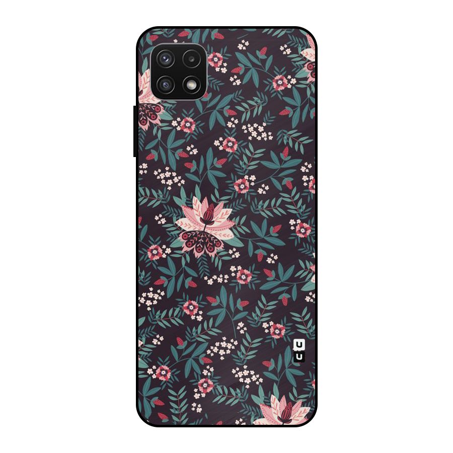 Very Leafy Pattern Metal Back Case for Galaxy A22 5G