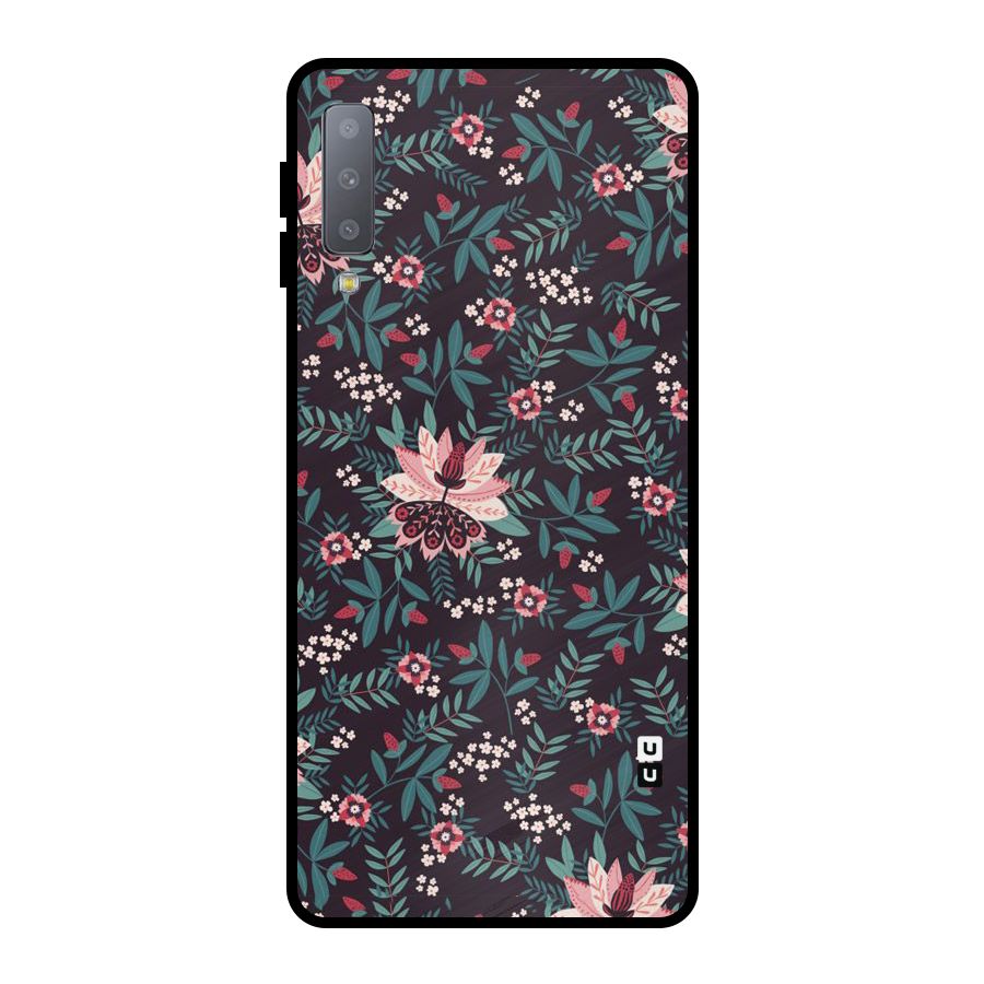 Very Leafy Pattern Metal Back Case for Galaxy A7 (2018)
