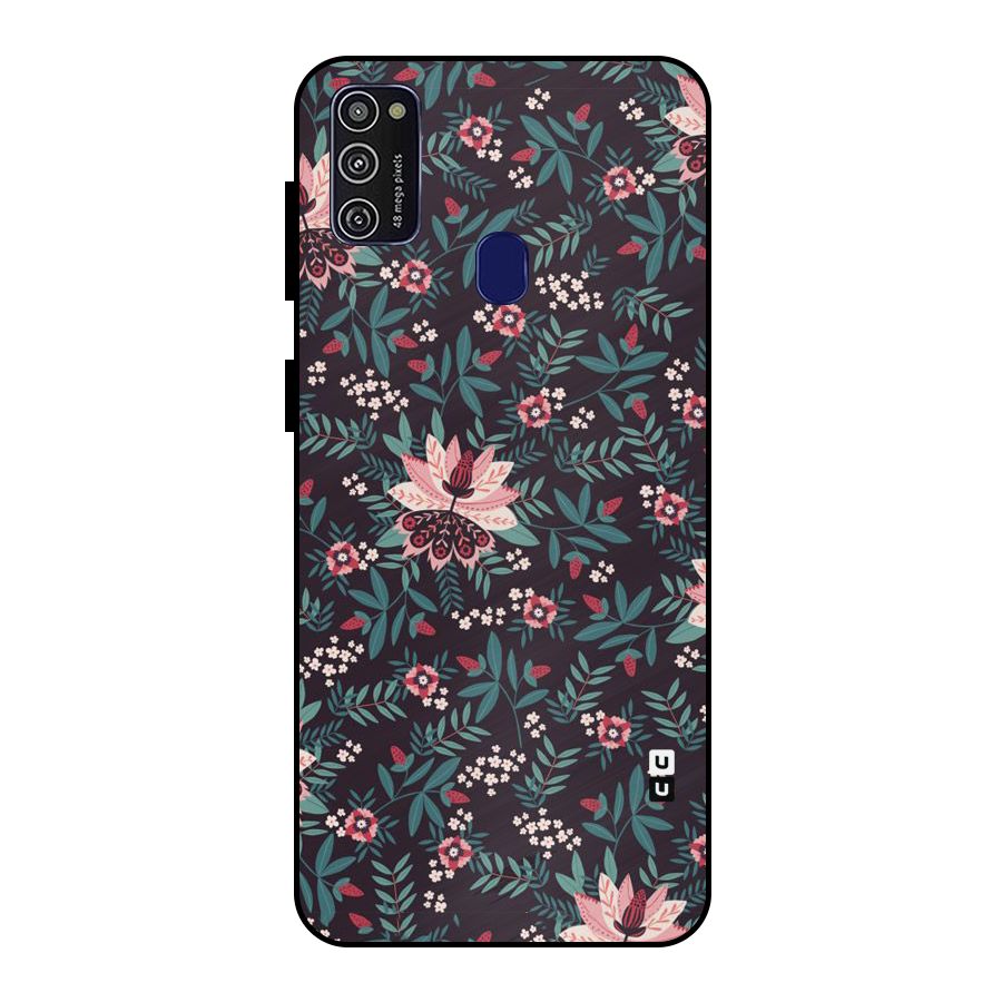 Very Leafy Pattern Metal Back Case for Galaxy M21