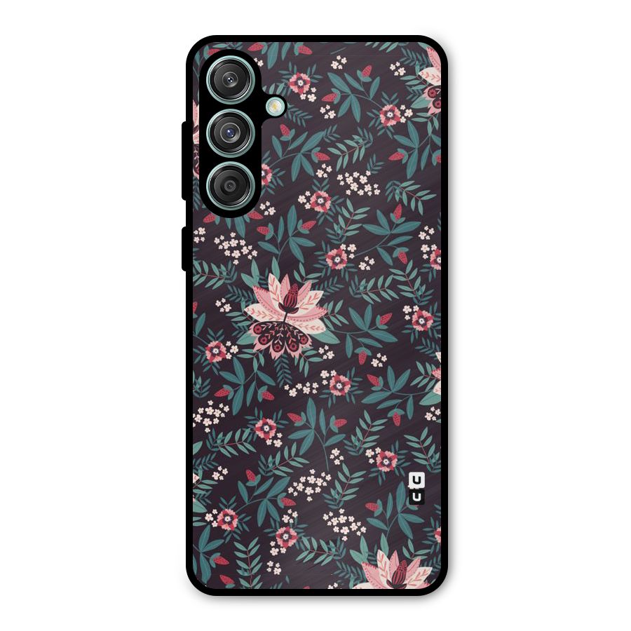 Very Leafy Pattern Metal Back Case for Galaxy M55 5G