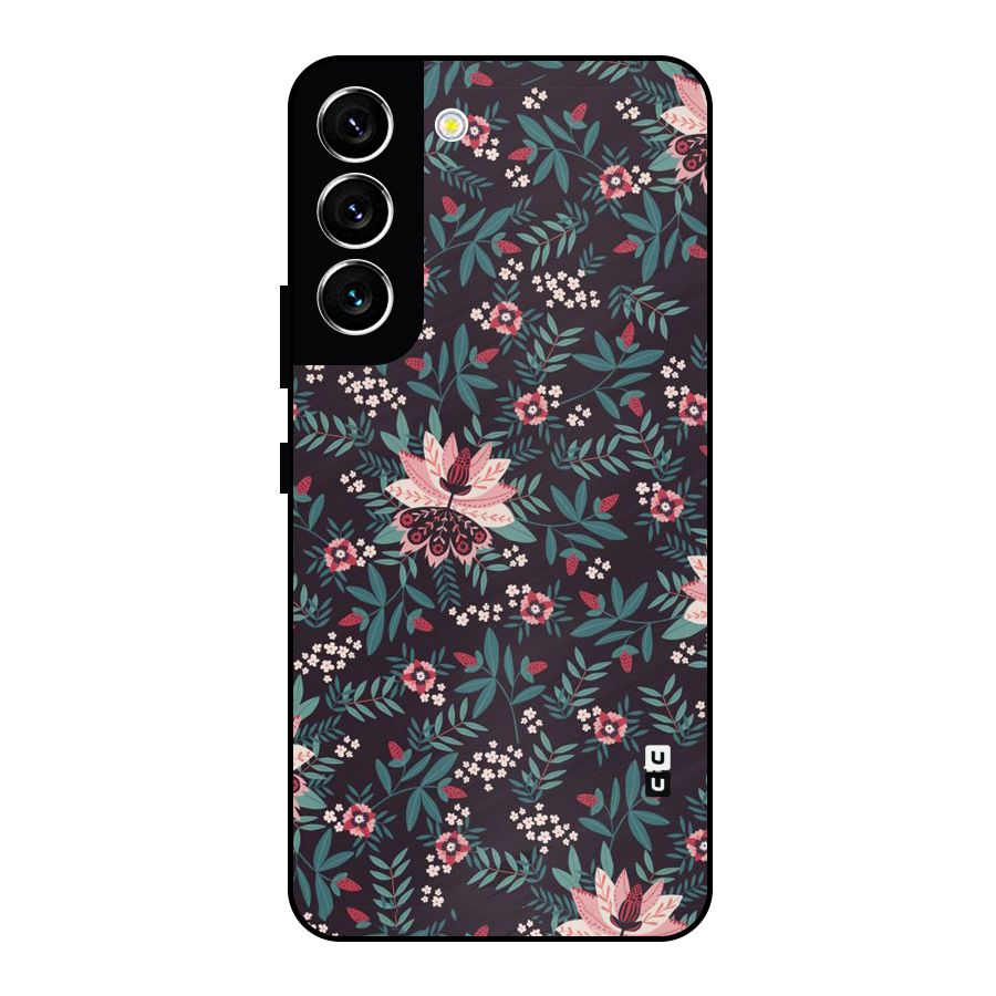 Very Leafy Pattern Metal Back Case for Galaxy S22 5G