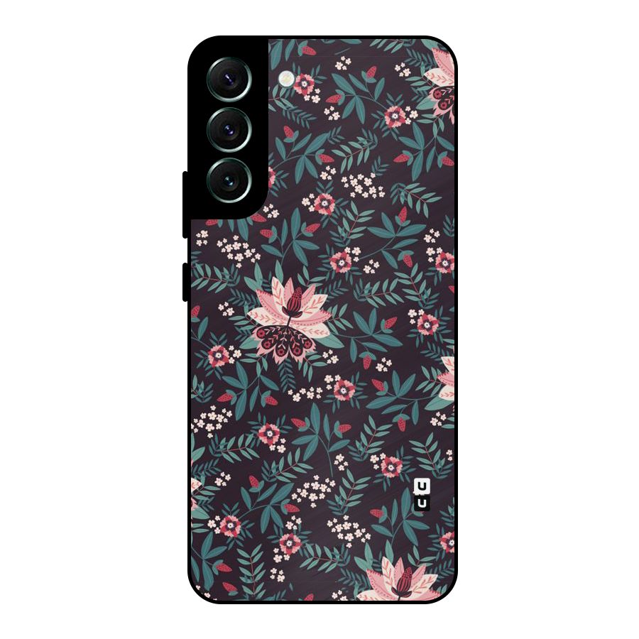 Very Leafy Pattern Metal Back Case for Galaxy S22 Plus 5G