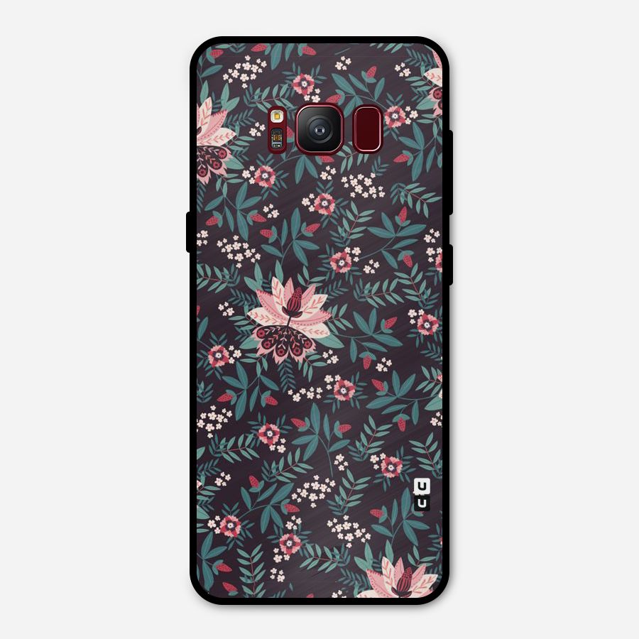 Very Leafy Pattern Metal Back Case for Galaxy S8