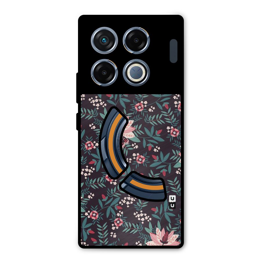 Very Leafy Pattern Metal Back Case for Infinix GT 20 Pro