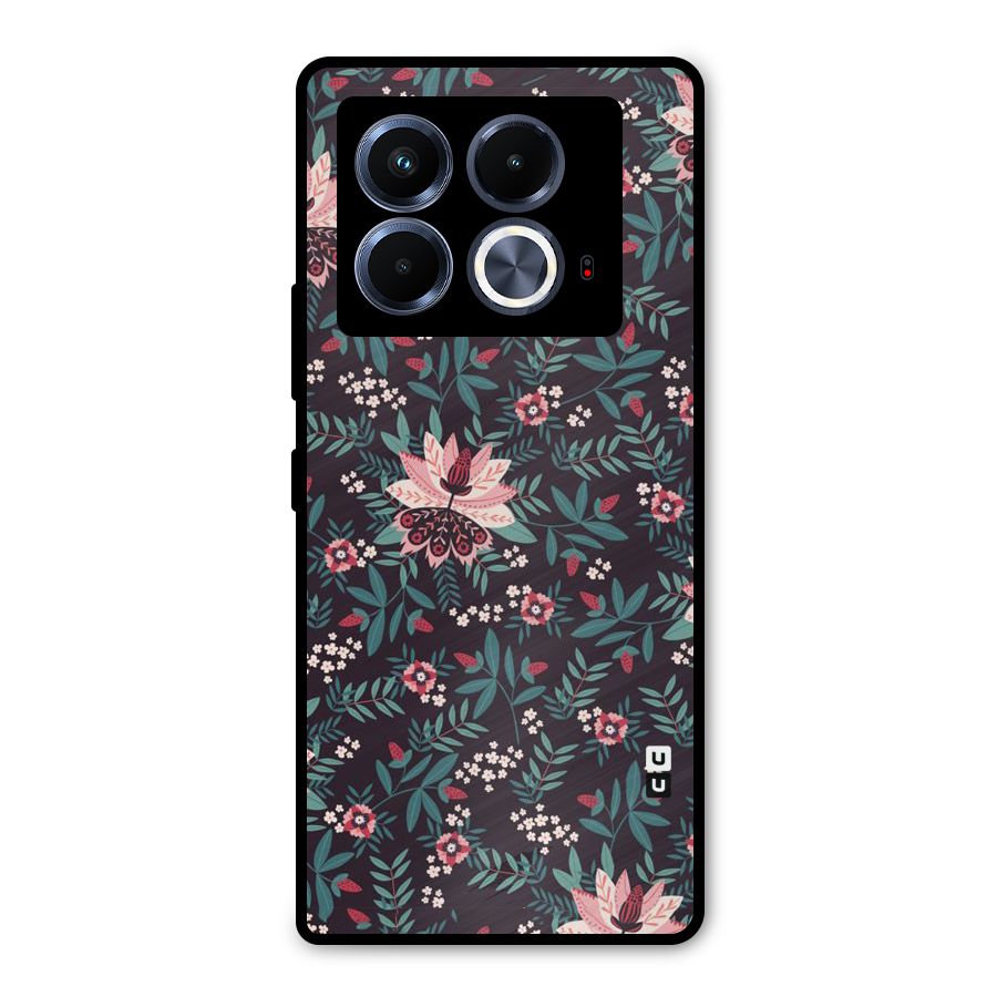 Very Leafy Pattern Metal Back Case for Infinix Note 40 5G