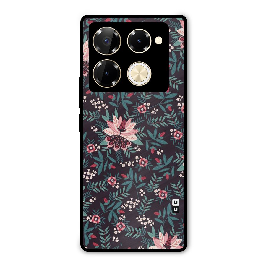 Very Leafy Pattern Metal Back Case for Infinix Note 40 Pro Plus