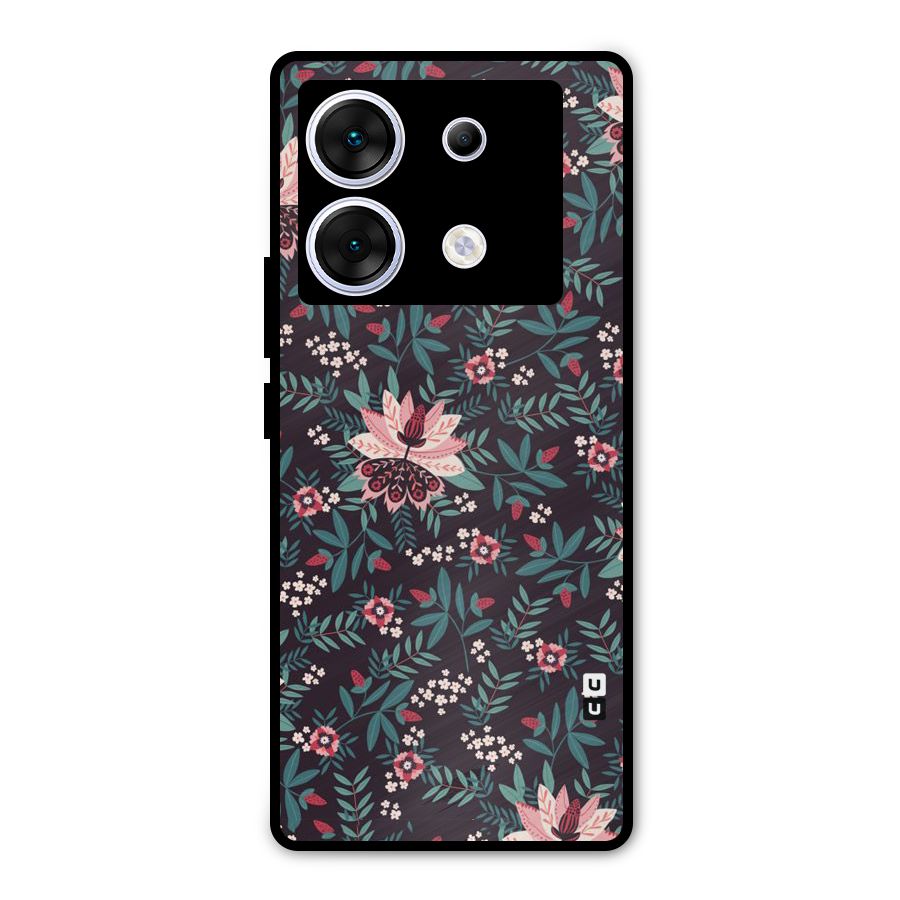 Very Leafy Pattern Metal Back Case for Infinix Zero 30 5G