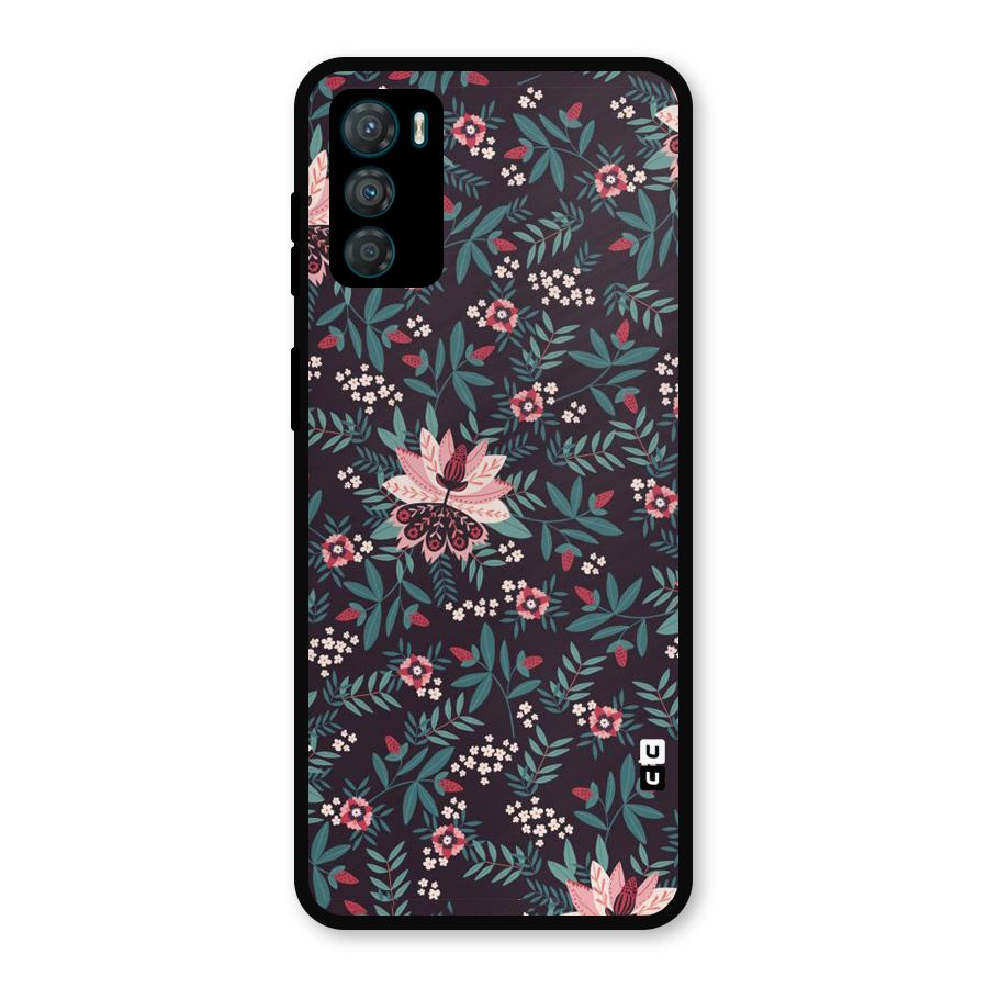 Very Leafy Pattern Metal Back Case for Moto G42