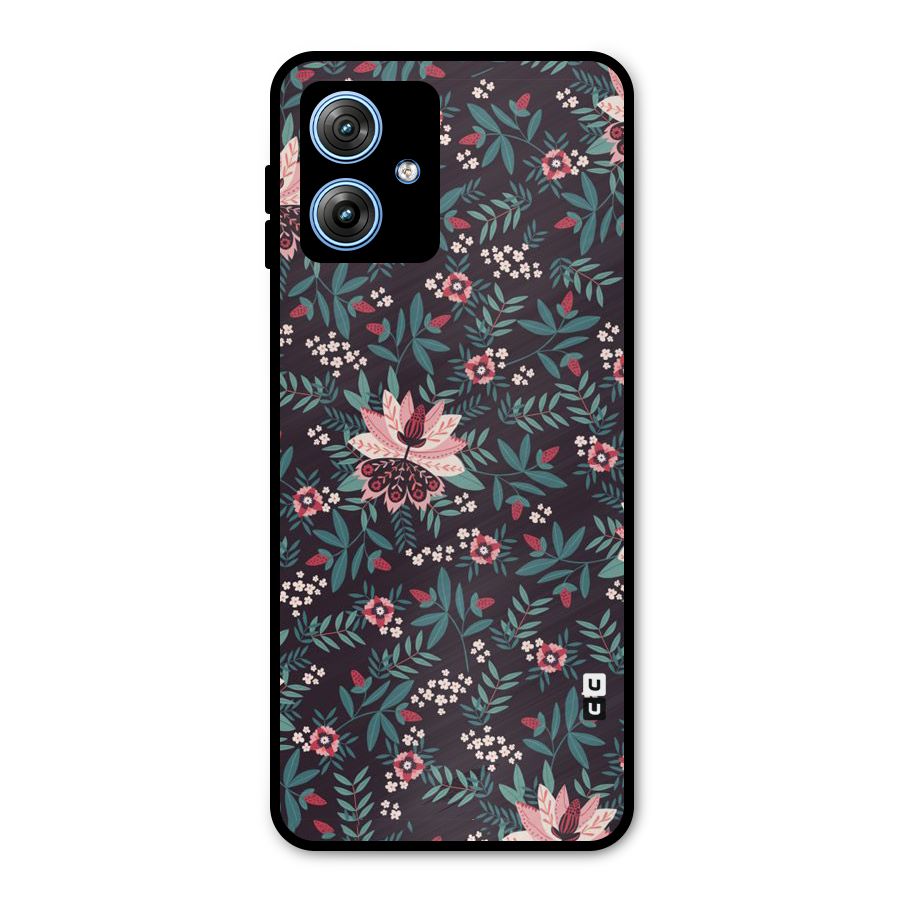 Very Leafy Pattern Metal Back Case for Moto G54