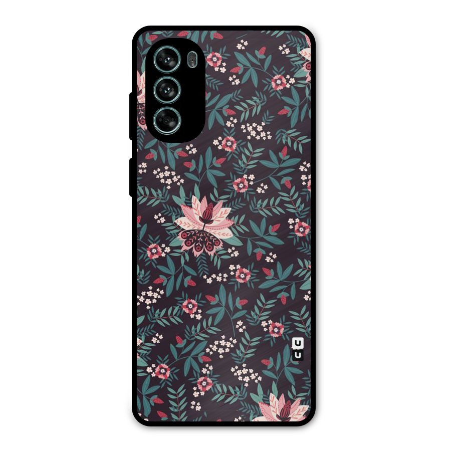 Very Leafy Pattern Metal Back Case for Moto G62