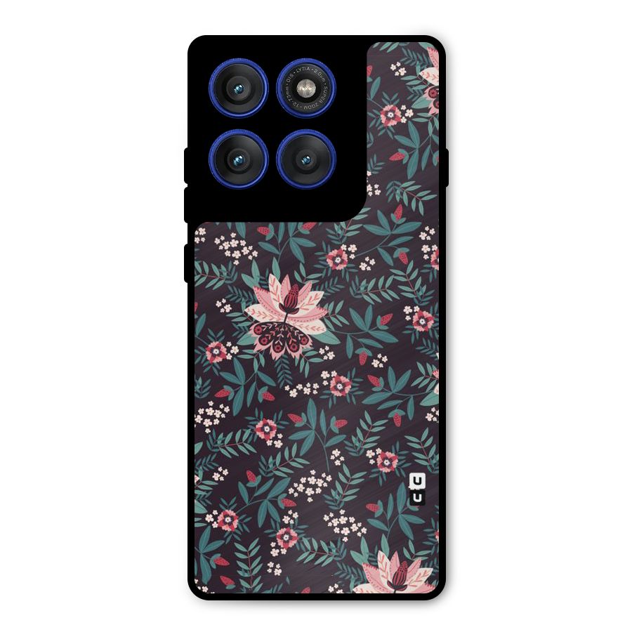 Very Leafy Pattern Metal Back Case for Motorola Edge 60 Pro