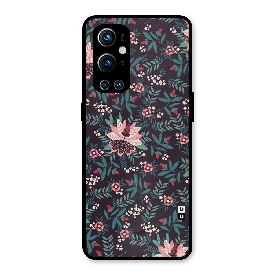 Very Leafy Pattern Metal Back Case for OnePlus 9 Pro