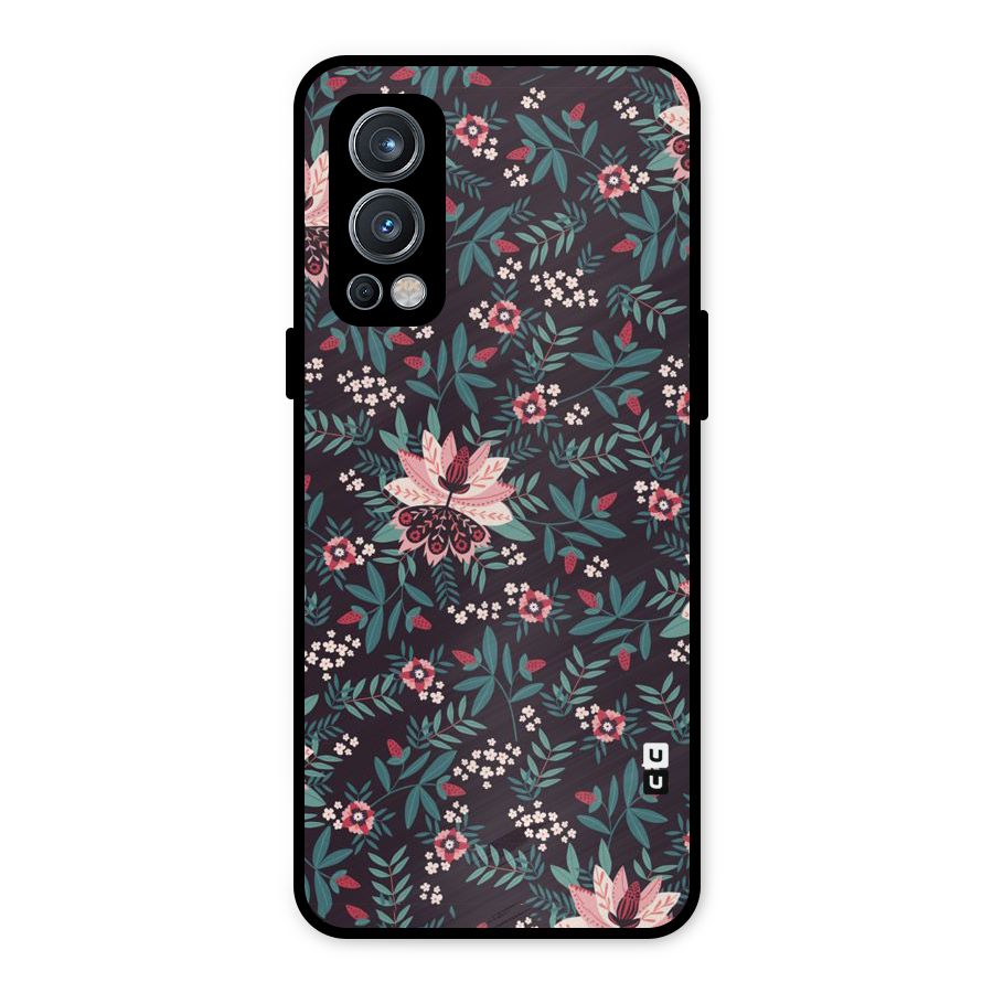 Very Leafy Pattern Metal Back Case for OnePlus Nord 2 5G