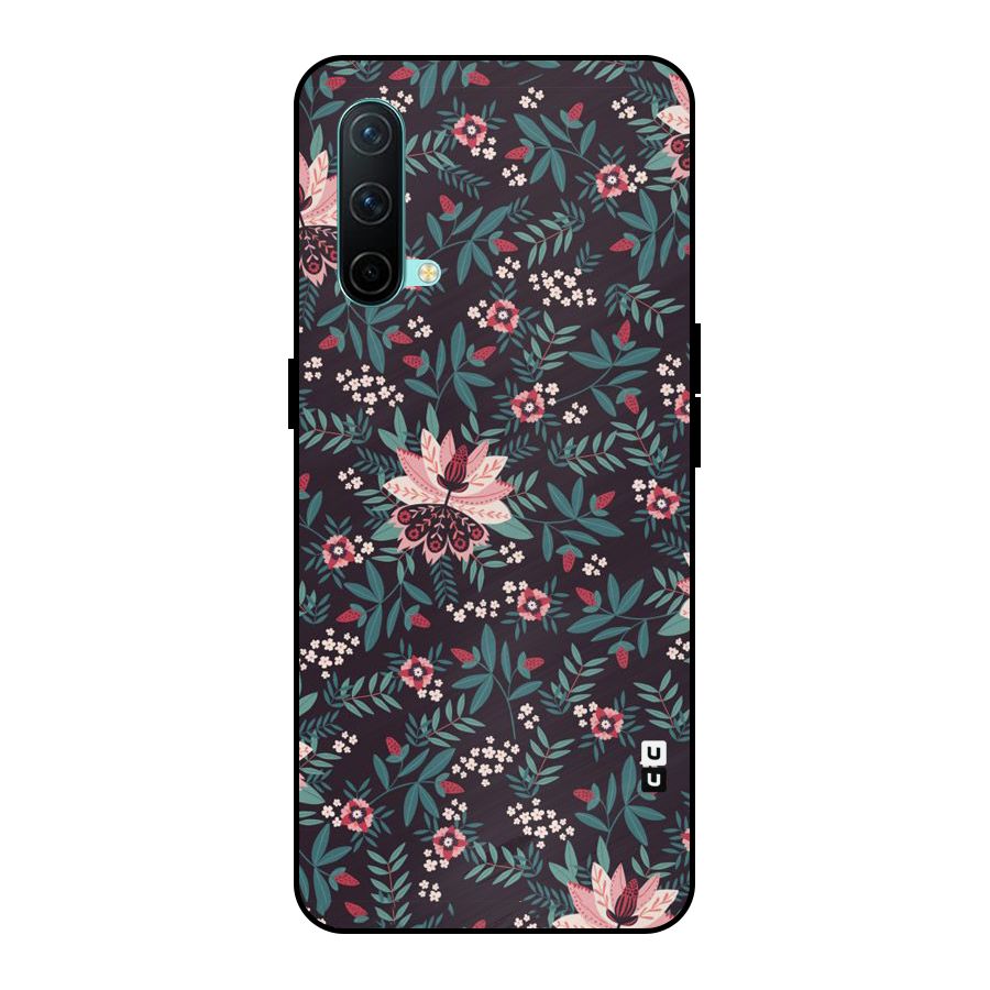 Very Leafy Pattern Metal Back Case for OnePlus Nord CE 5G
