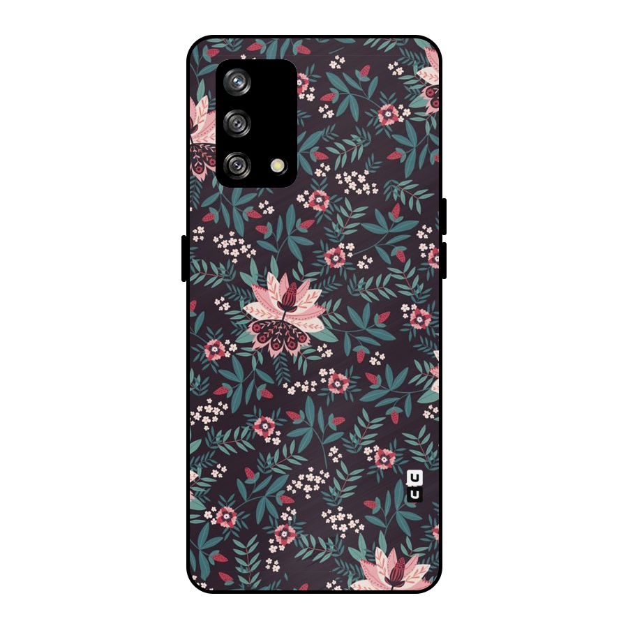 Very Leafy Pattern Metal Back Case for Oppo F19
