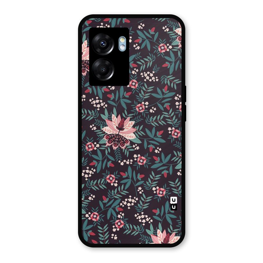 Very Leafy Pattern Metal Back Case for Oppo K10 (5G)