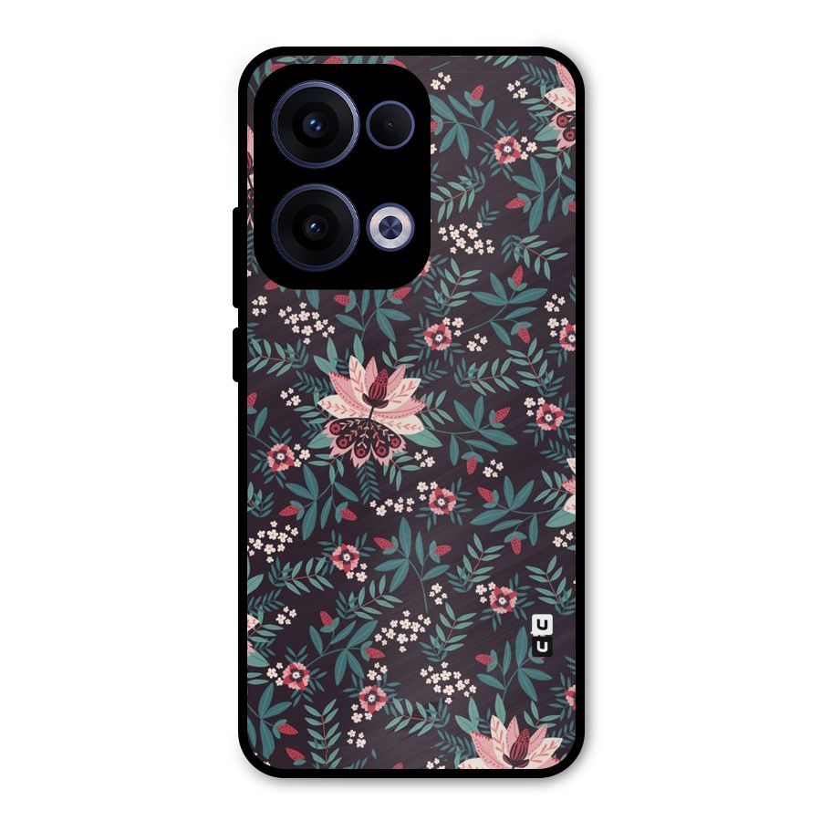 Very Leafy Pattern Metal Back Case for Oppo Reno13
