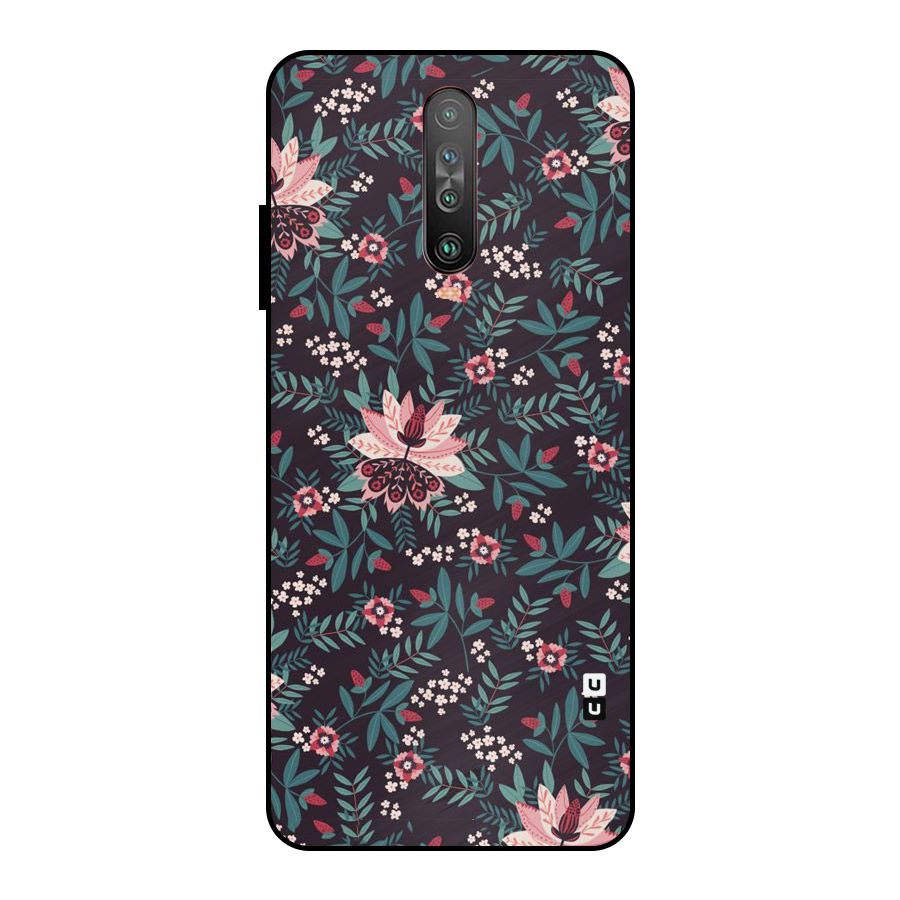 Very Leafy Pattern Metal Back Case for Poco X2