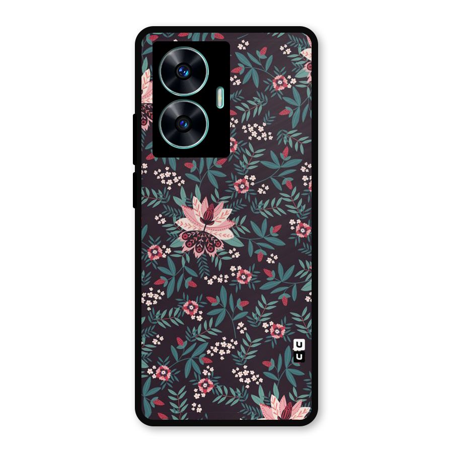 Very Leafy Pattern Metal Back Case for Realme C55