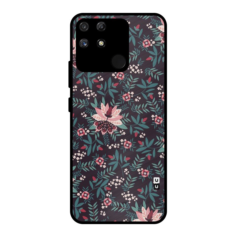 Very Leafy Pattern Metal Back Case for Realme Narzo 50A
