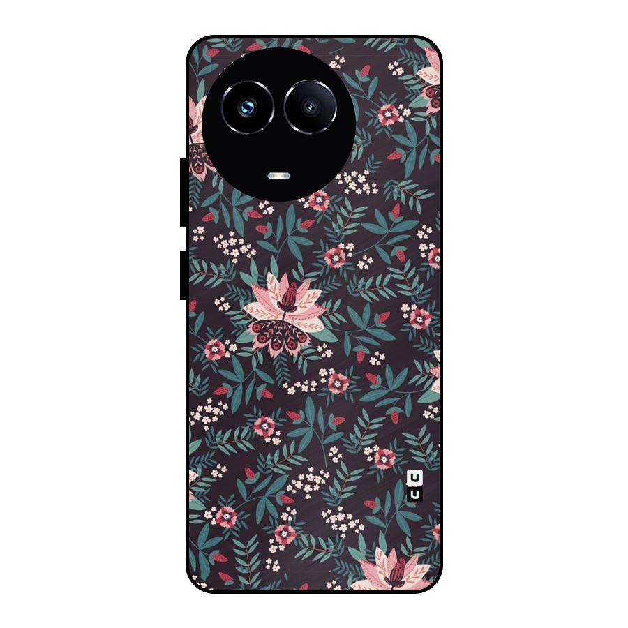 Very Leafy Pattern Metal Back Case for Realme Narzo 60X