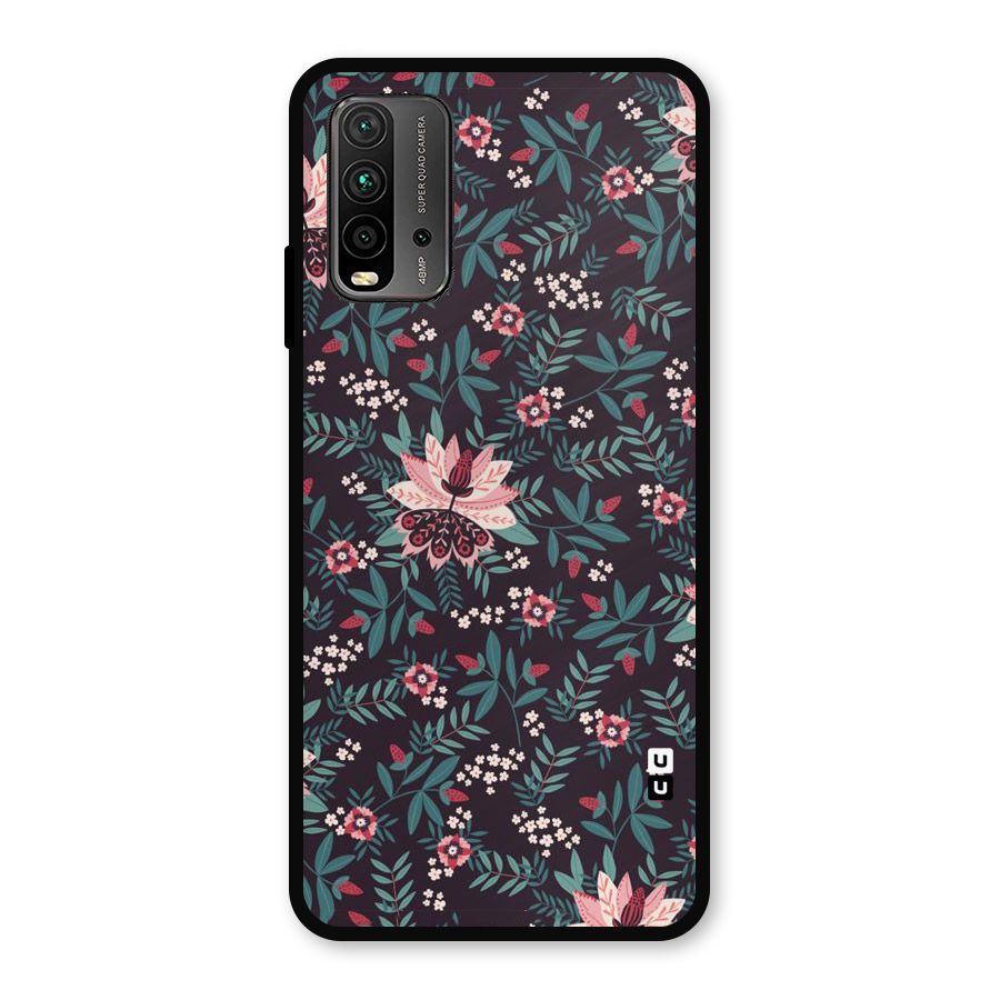 Very Leafy Pattern Metal Back Case for Redmi 9 Power