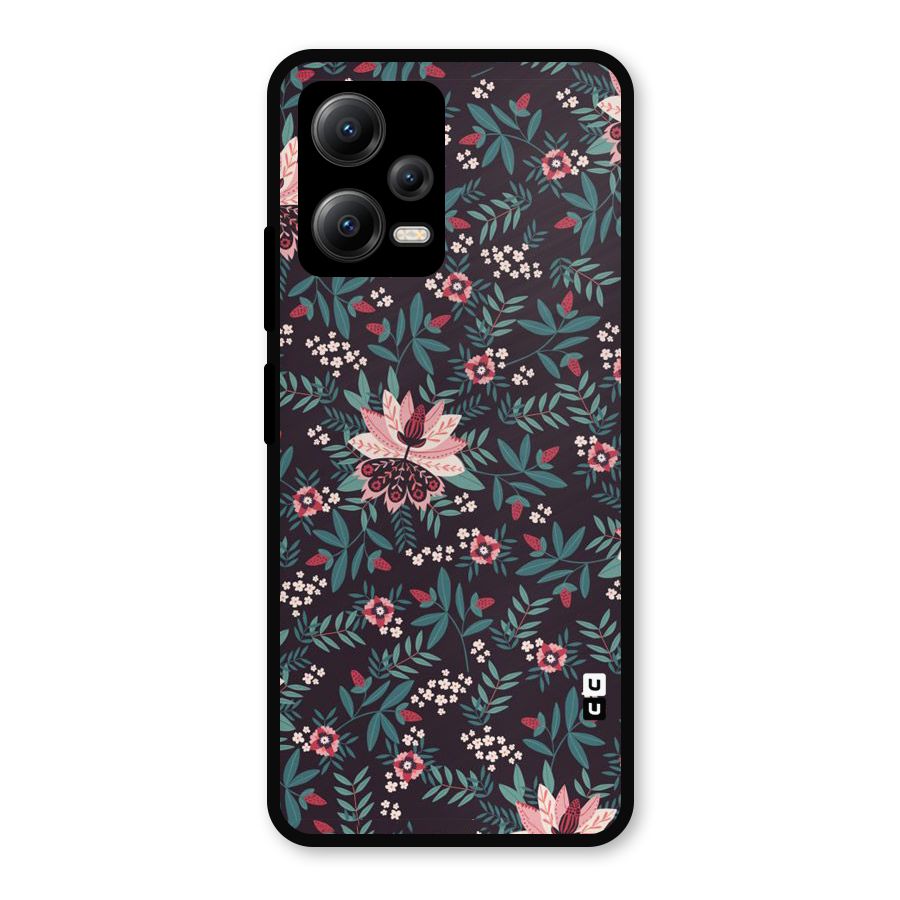 Very Leafy Pattern Metal Back Case for Redmi Note 12 5G