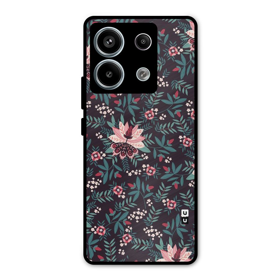 Very Leafy Pattern Metal Back Case for Redmi Note 13 Pro 5G