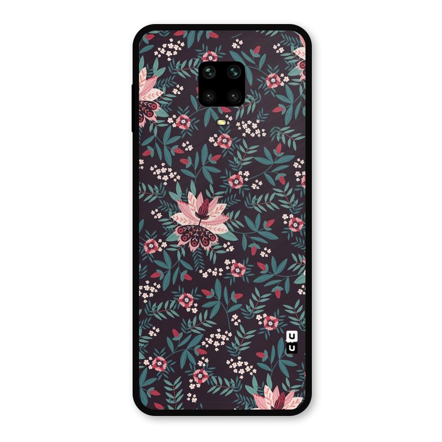 Very Leafy Pattern Metal Back Case for Redmi Note 9 Pro