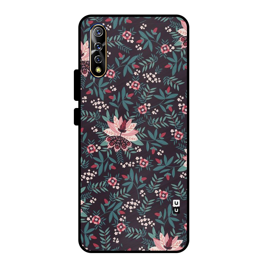 Very Leafy Pattern Metal Back Case for Vivo S1