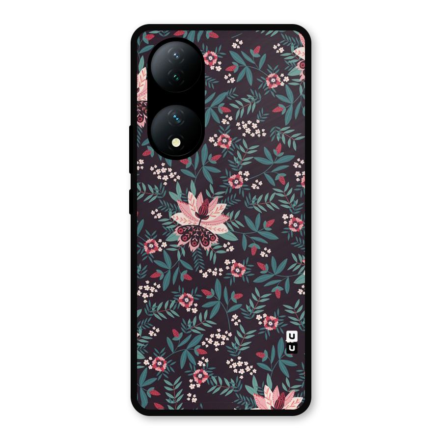 Very Leafy Pattern Metal Back Case for Vivo T2
