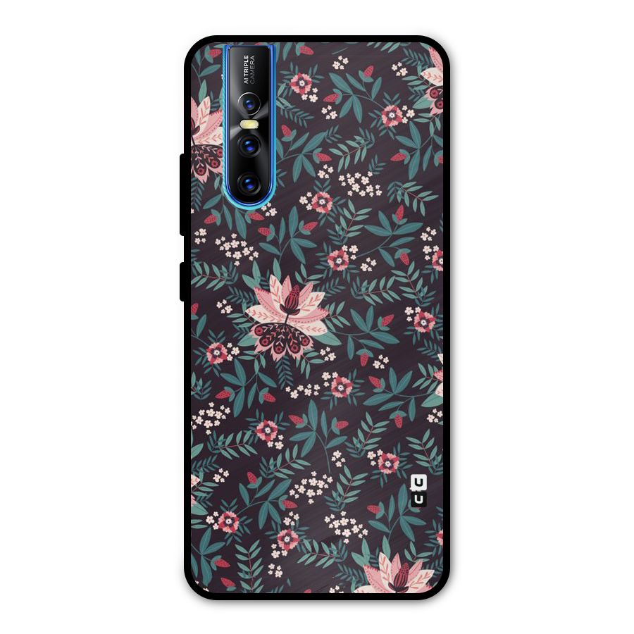 Very Leafy Pattern Metal Back Case for Vivo V15 Pro