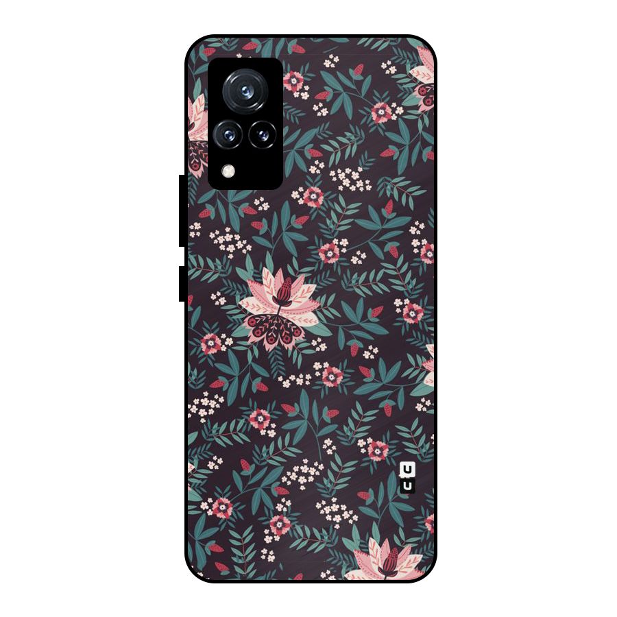 Very Leafy Pattern Metal Back Case for Vivo V21 5G