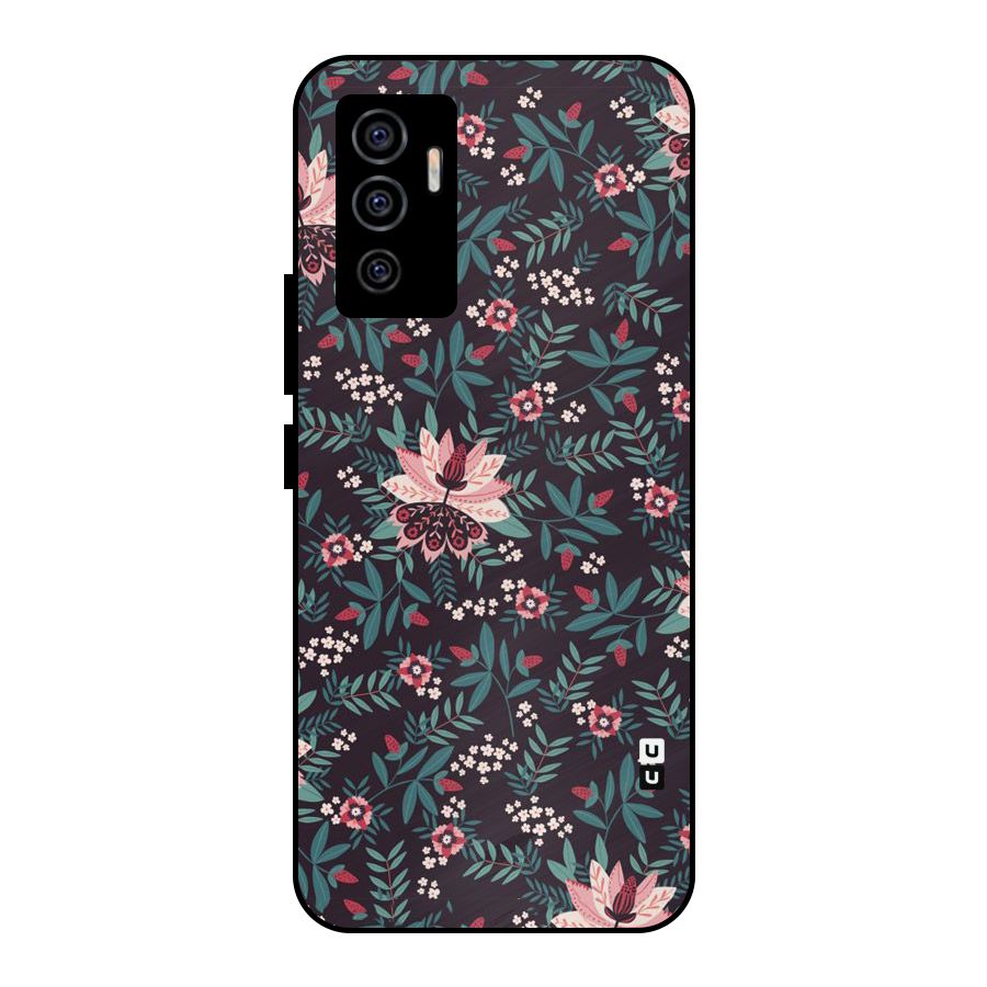 Very Leafy Pattern Metal Back Case for Vivo V23e