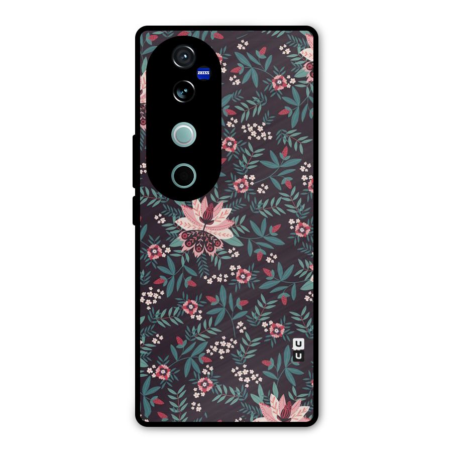 Very Leafy Pattern Metal Back Case for Vivo V40