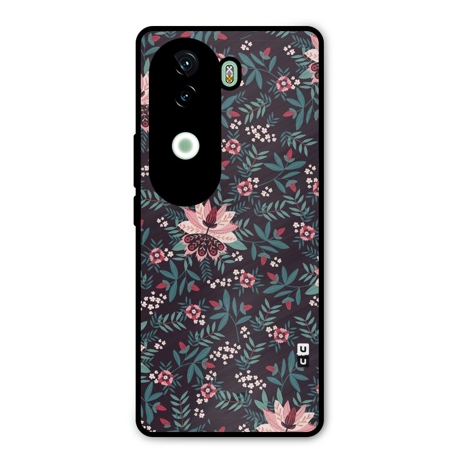 Very Leafy Pattern Metal Back Case for Vivo V40e