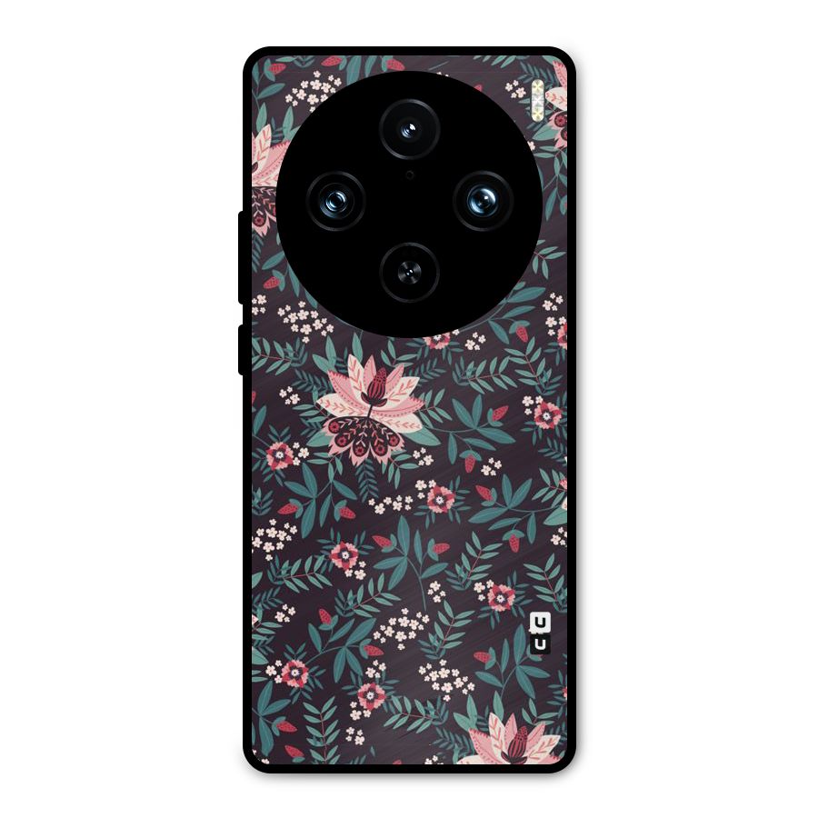 Very Leafy Pattern Metal Back Case for Vivo X100 Pro