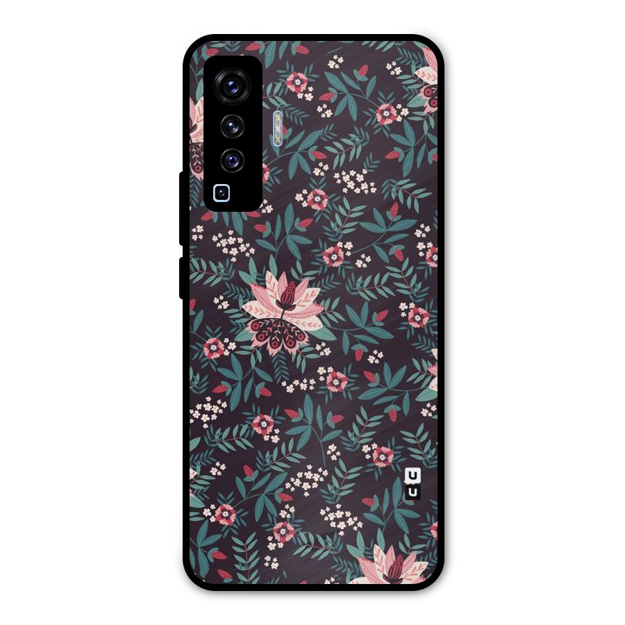 Very Leafy Pattern Metal Back Case for Vivo X50