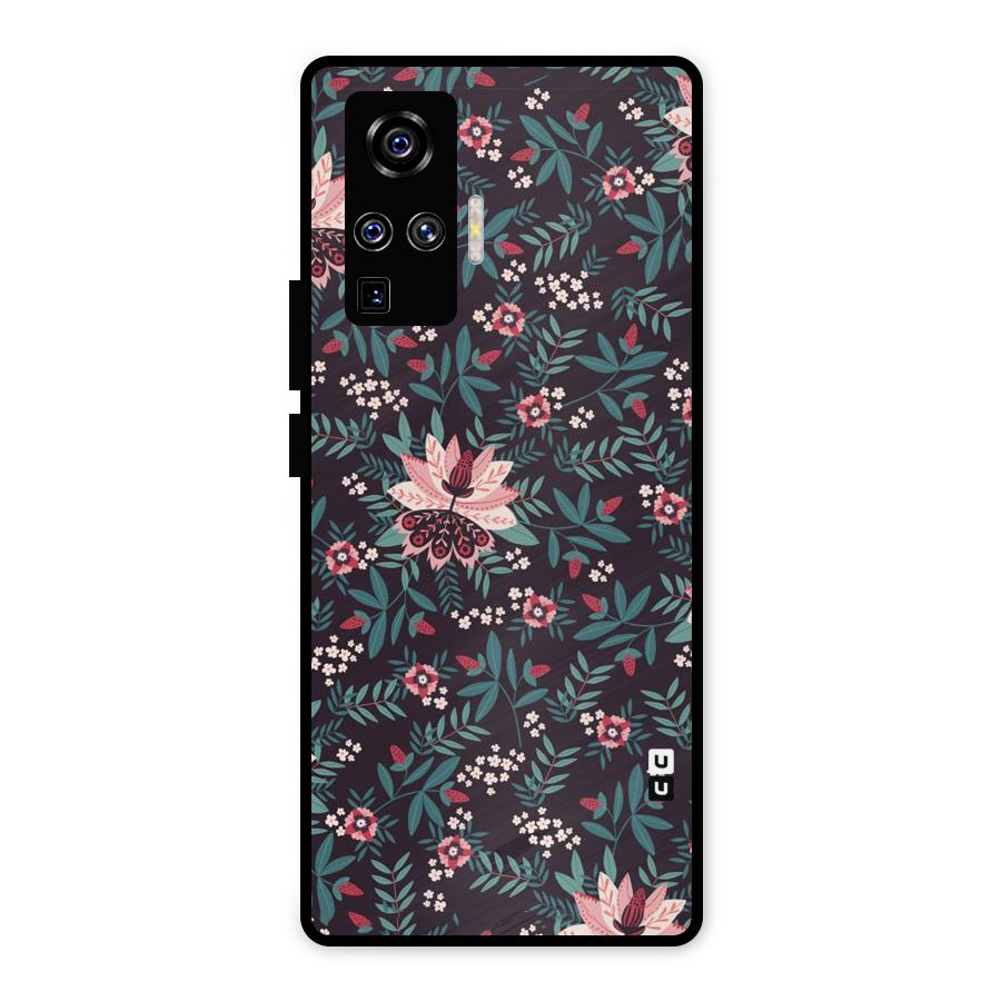 Very Leafy Pattern Metal Back Case for Vivo X50 Pro