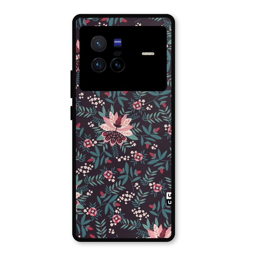 Very Leafy Pattern Metal Back Case for Vivo X80