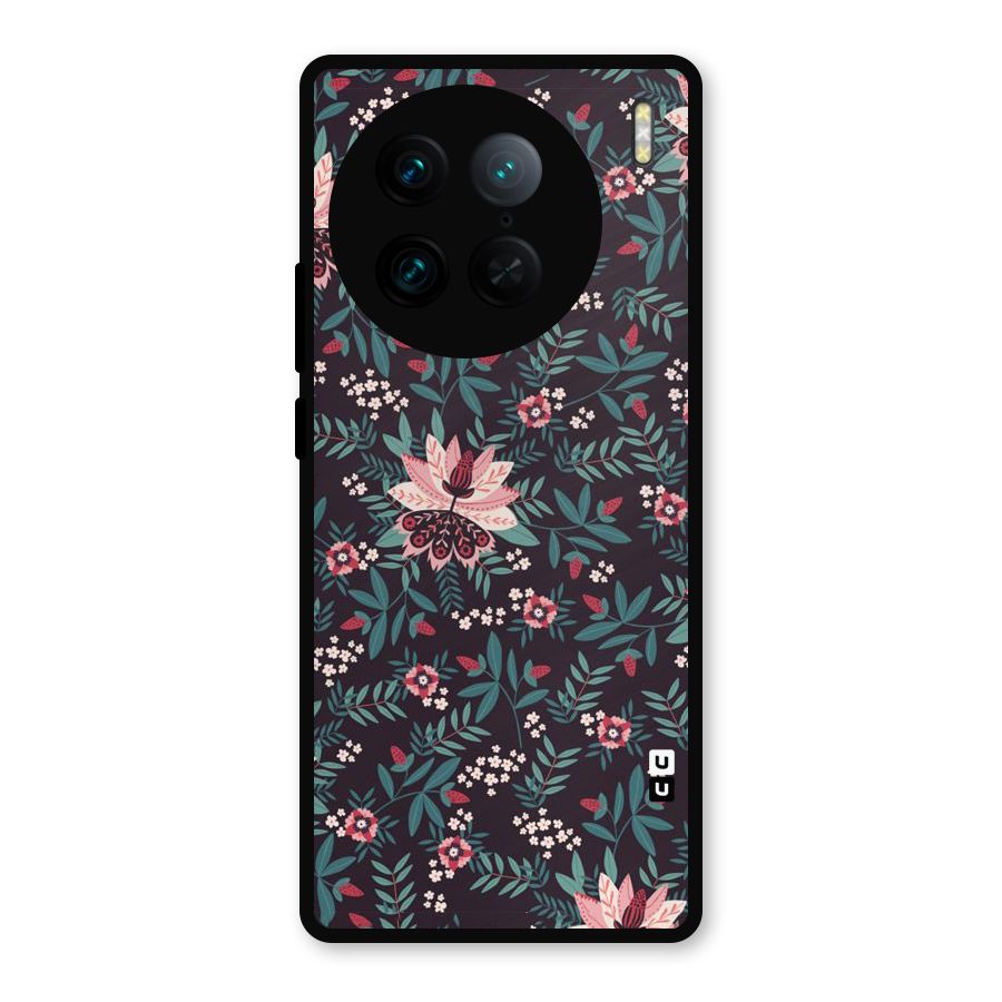 Very Leafy Pattern Metal Back Case for Vivo X90 Pro